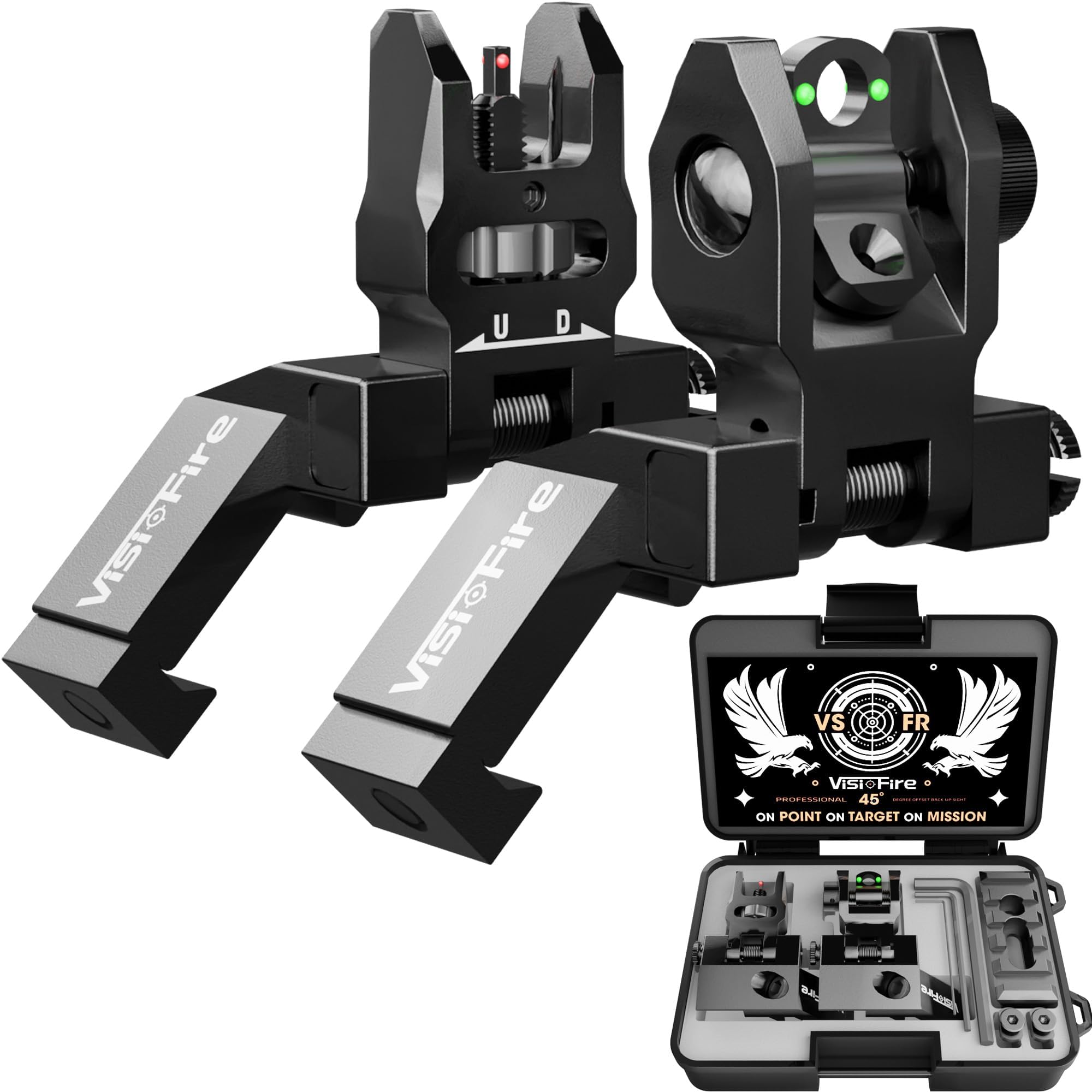 Visiofire 45 Degree Offset Iron Sights front and rear kit