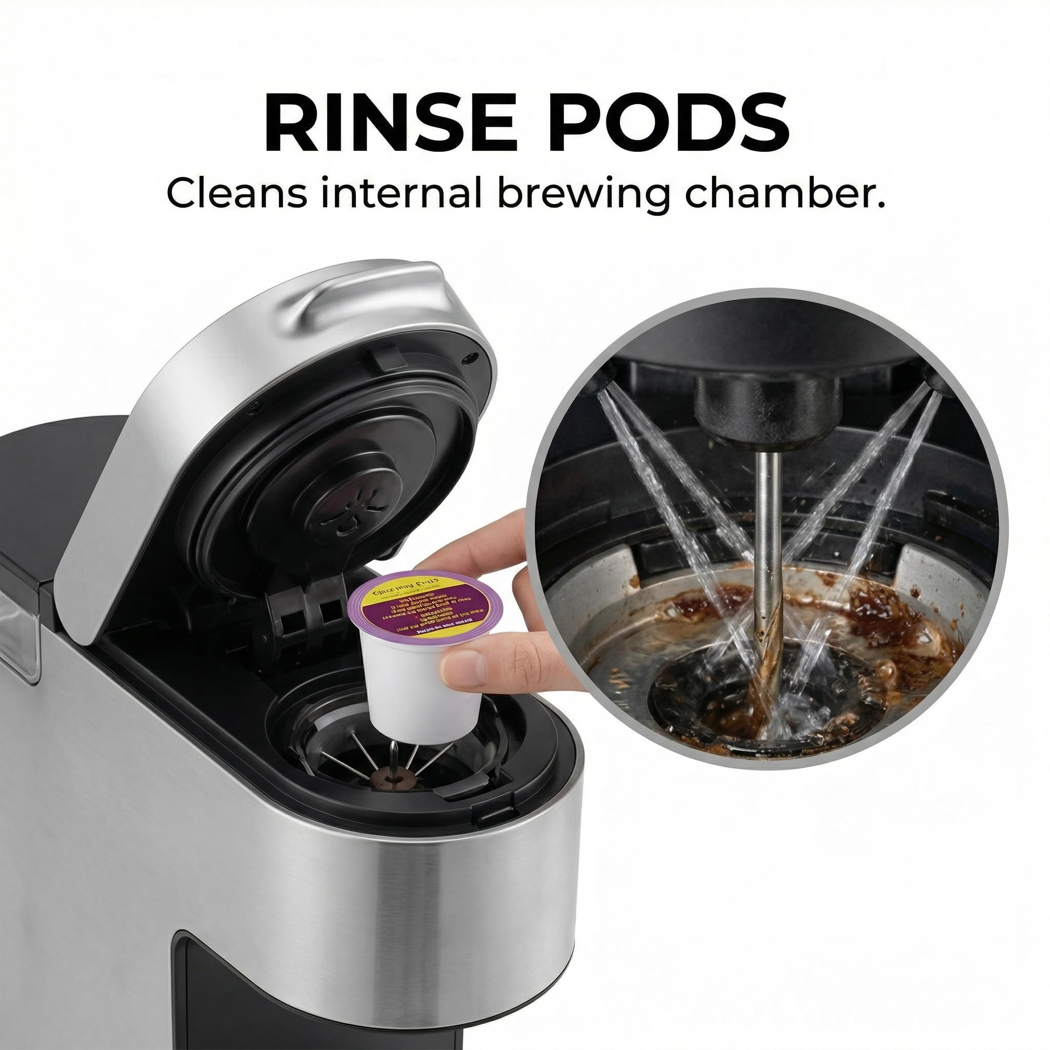 Cleaning pods for internal brewer cleaning in Viskeysta bundle
