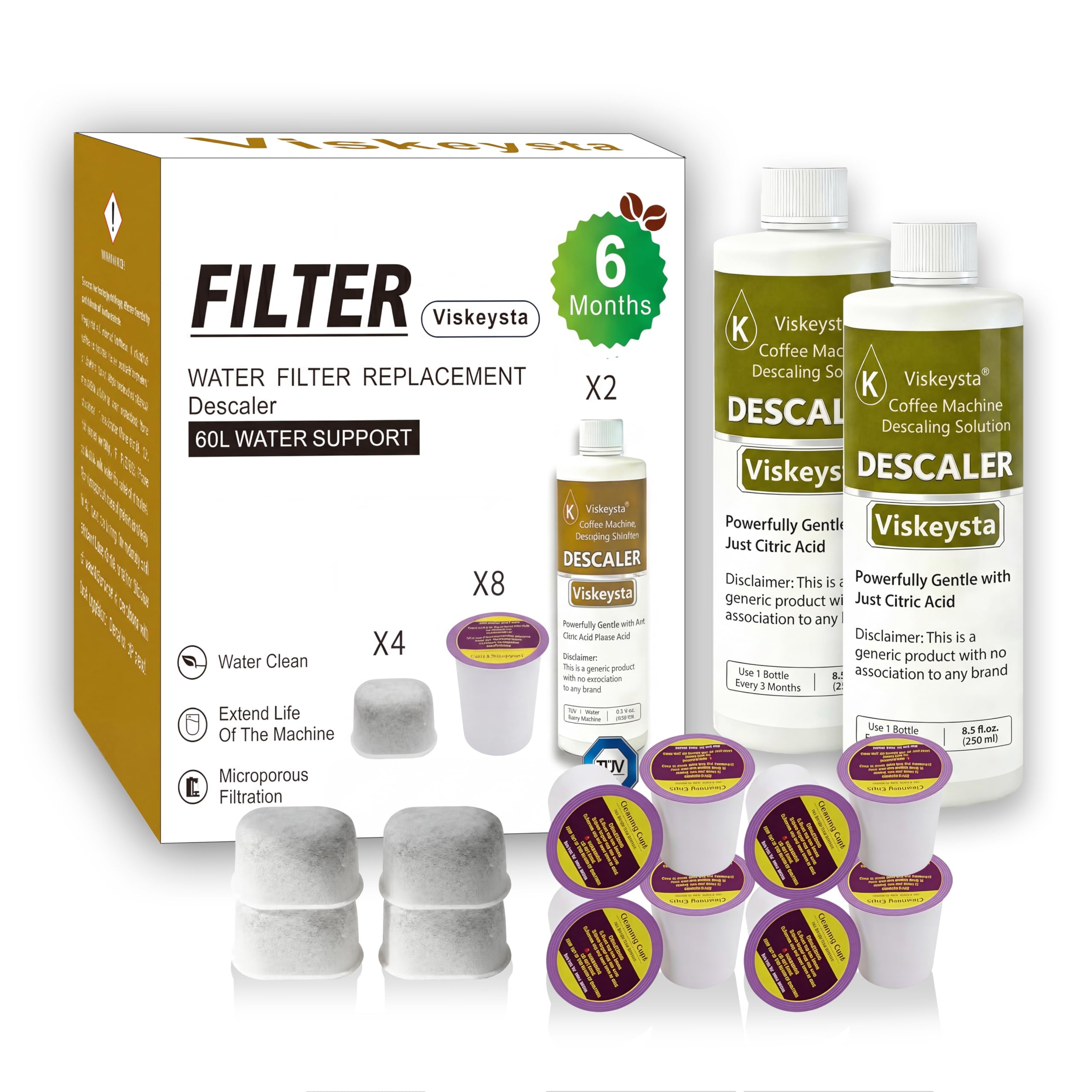 Viskeysta keurig maintenance bundle components