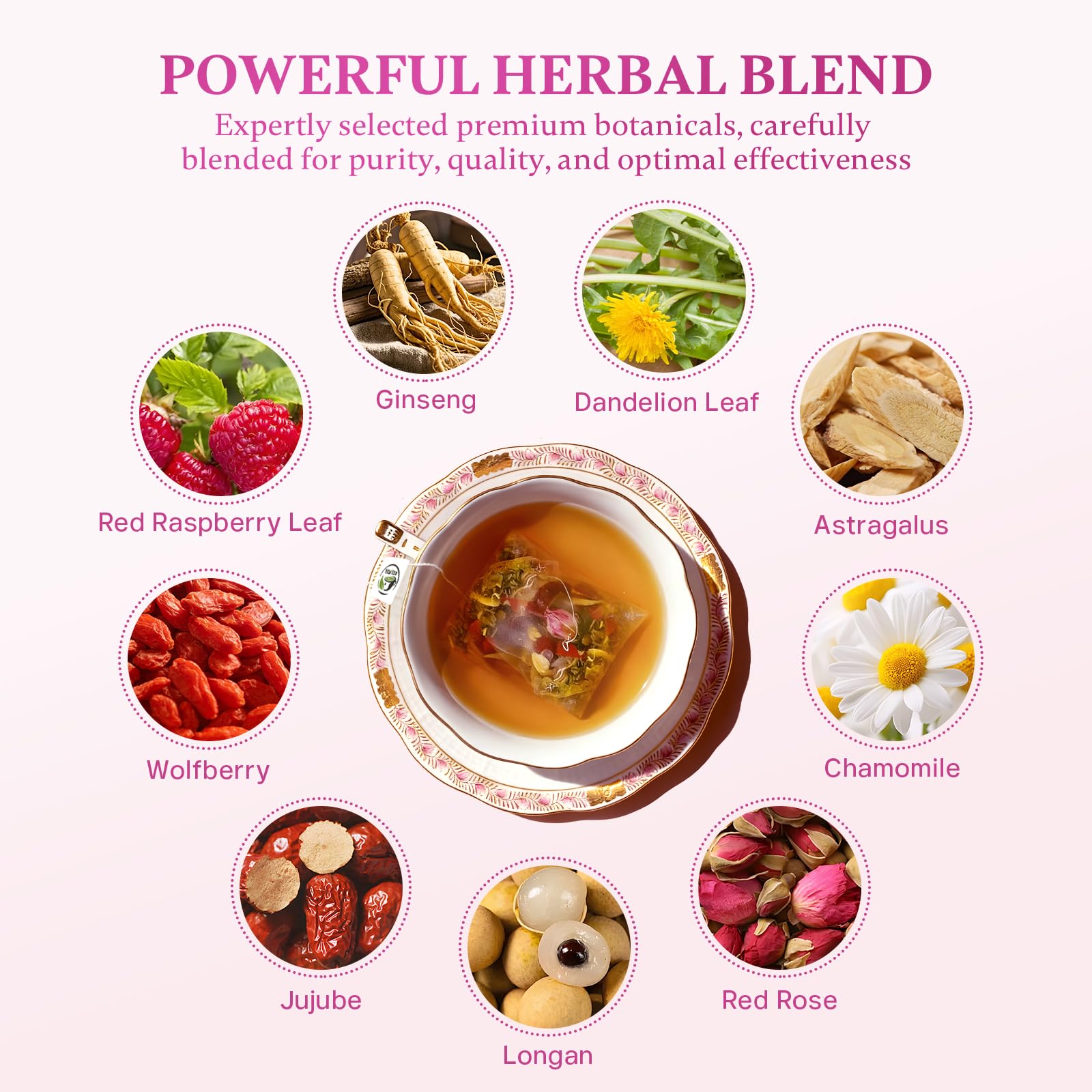 Vital Tea Hormone Balance Tea for Women raspberry leaf component