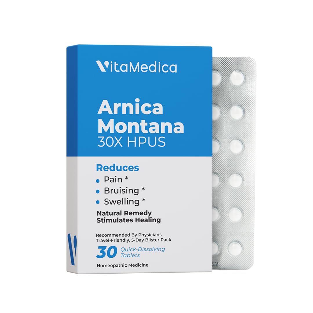 Bottle of VitaMedica Arnica Montana 30X rapid dissolve tablets