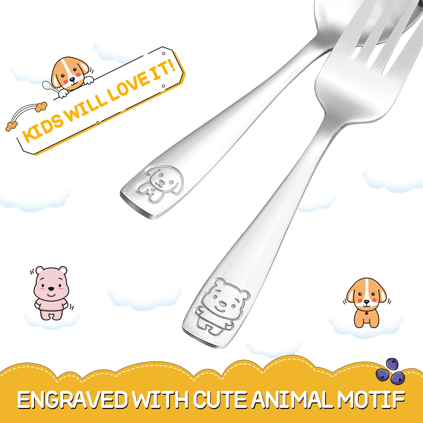 Spoon featuring pup animal motif from VITEVER set