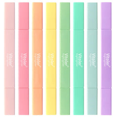 Vitoler Highlighters 8pcs dual-tip closeup
