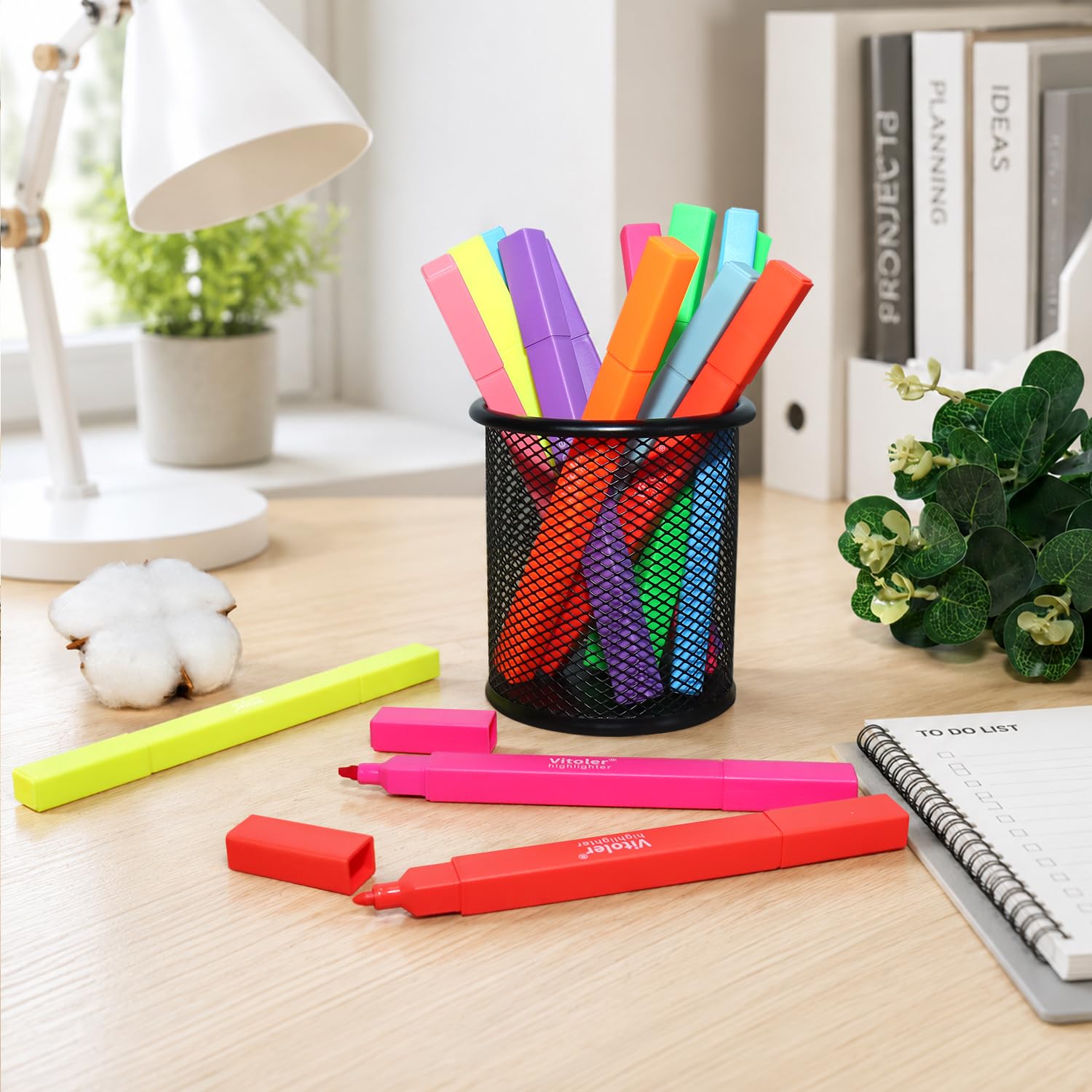 Portable Vitoler Highlighters 8pcs in a pencil case