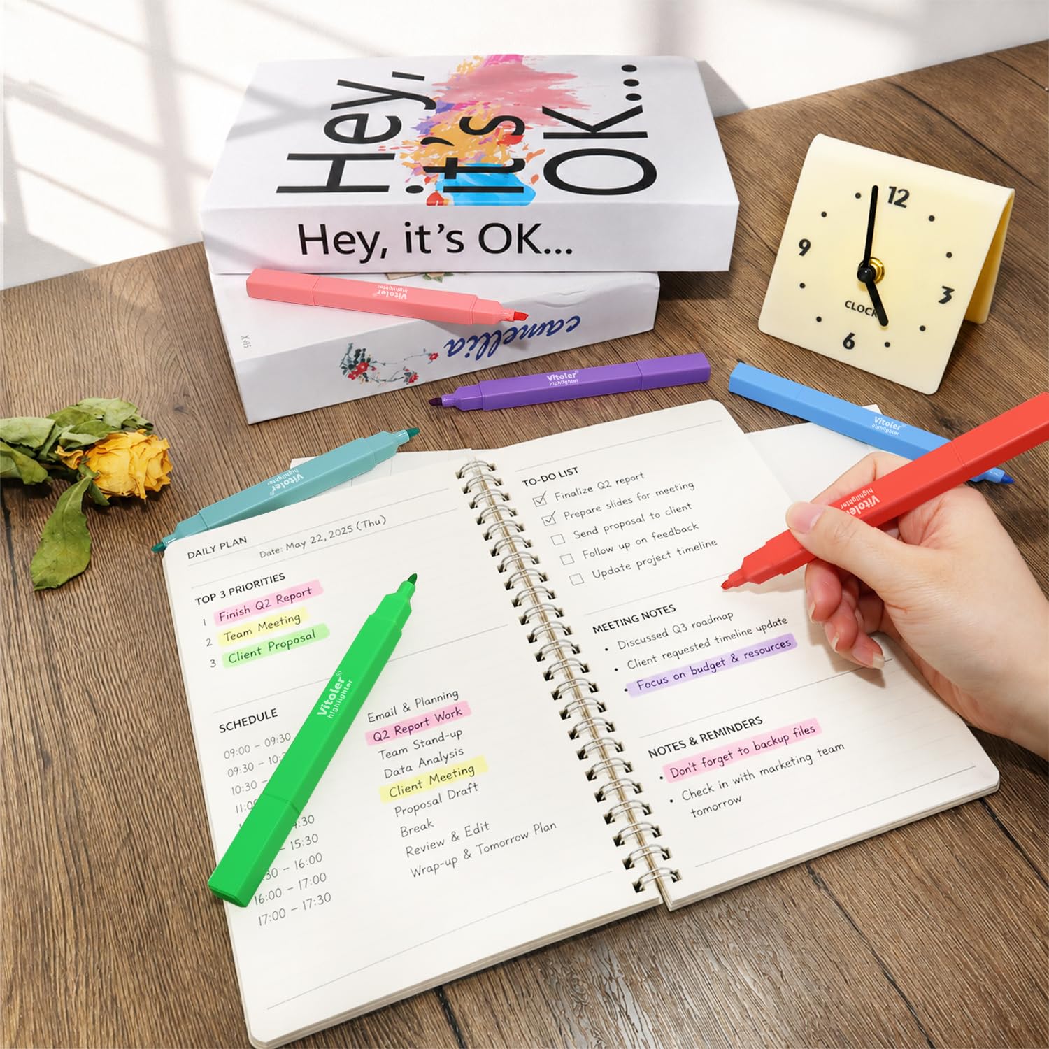 Vitoler Highlighters color coding for notes and study