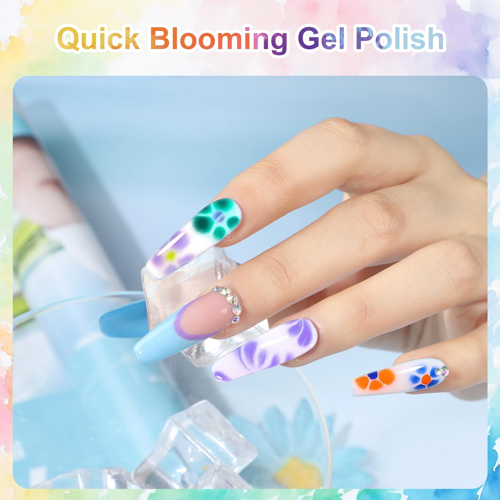 Clear blooming gel polish bottle 0.5 fl oz 15ml glass bottle