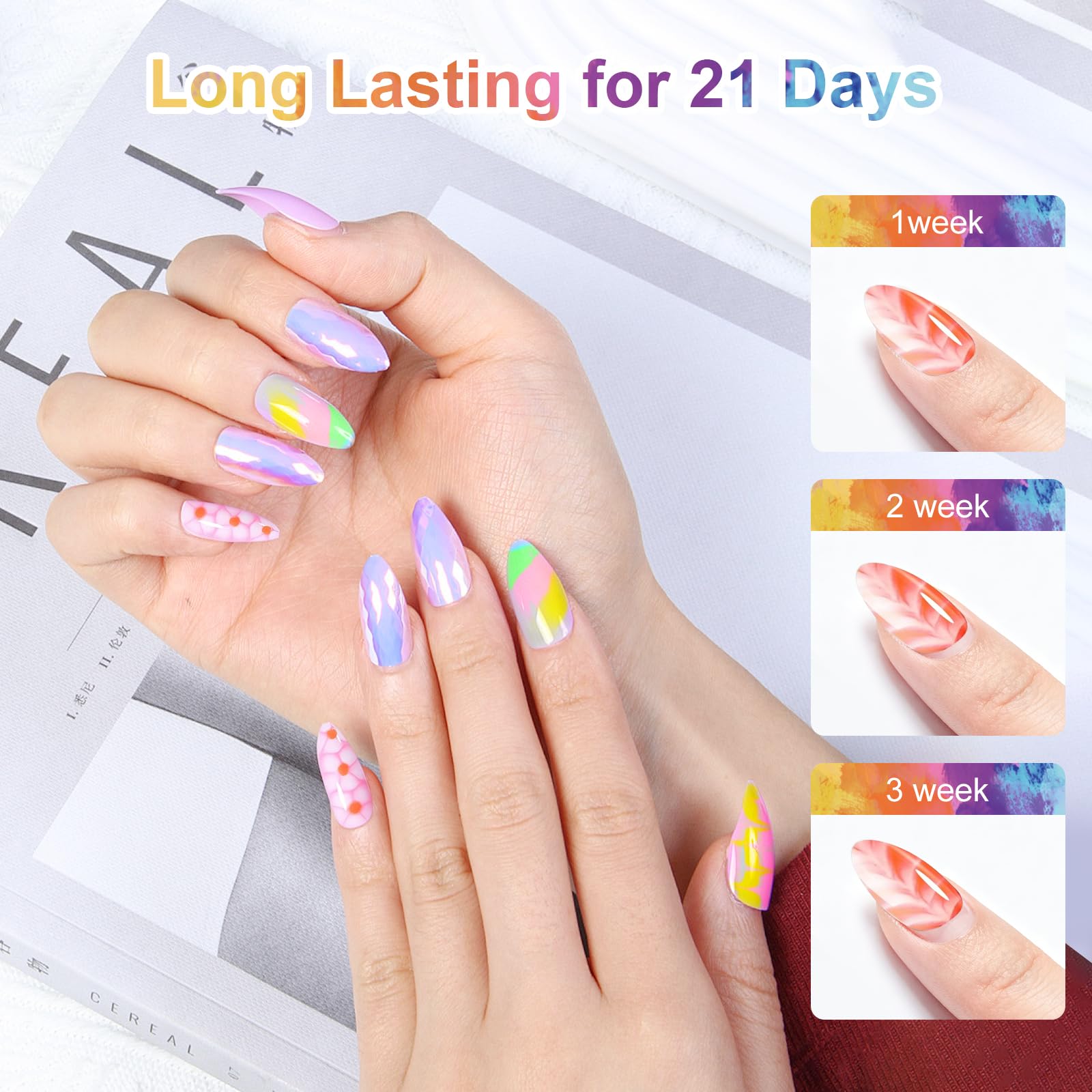 Glass bottle blooming gel polish for nail art design
