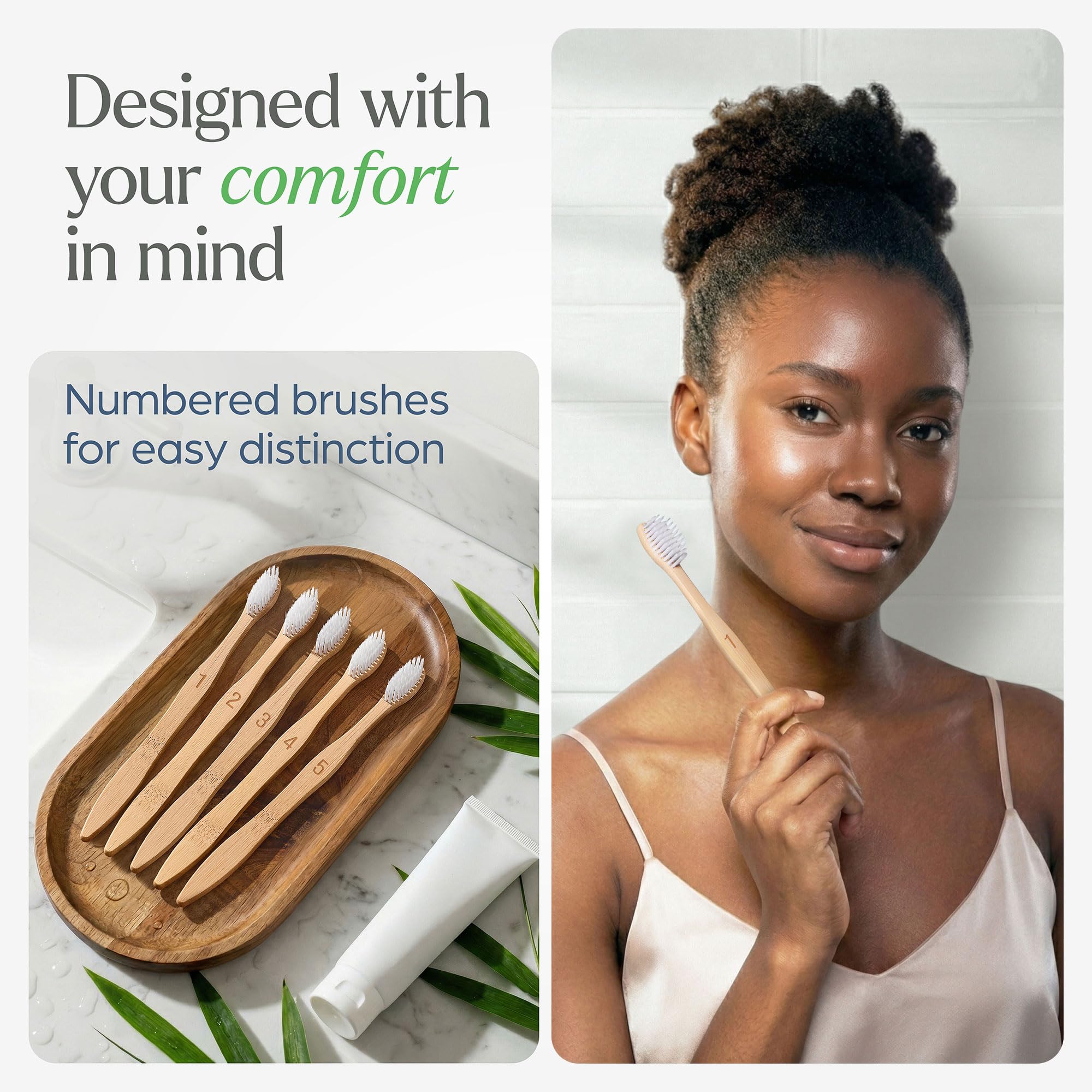 Family-friendly toothbrush set for shared bathrooms