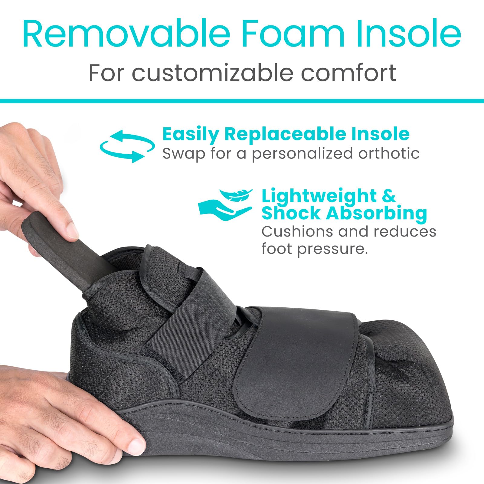 Breathable mesh upper on Vive Closed Post Op Shoe