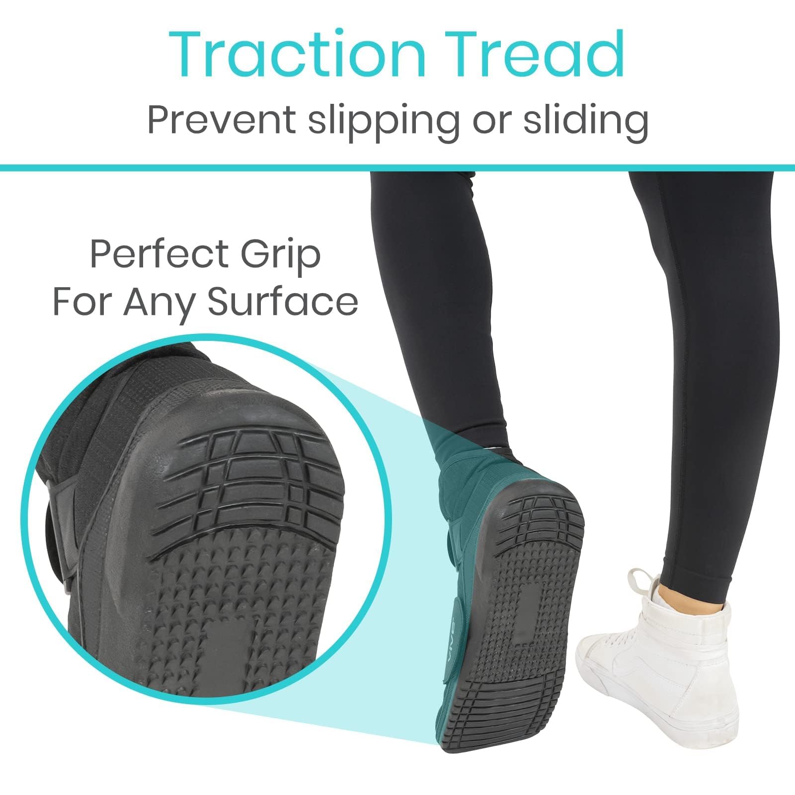 Extended Velcro strap pieces on Vive Closed Post Op Shoe
