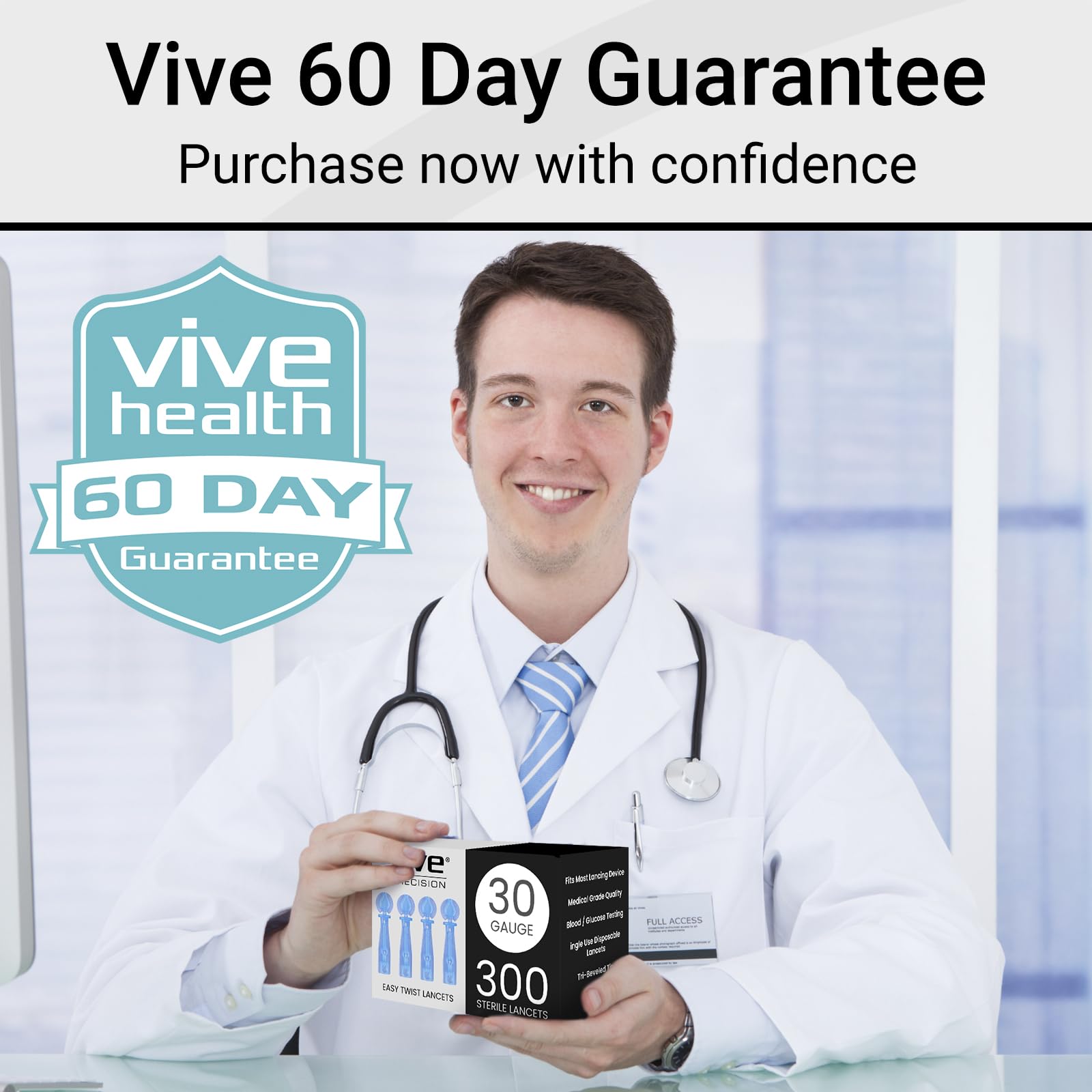 Boxed set of 300 lancets for home use