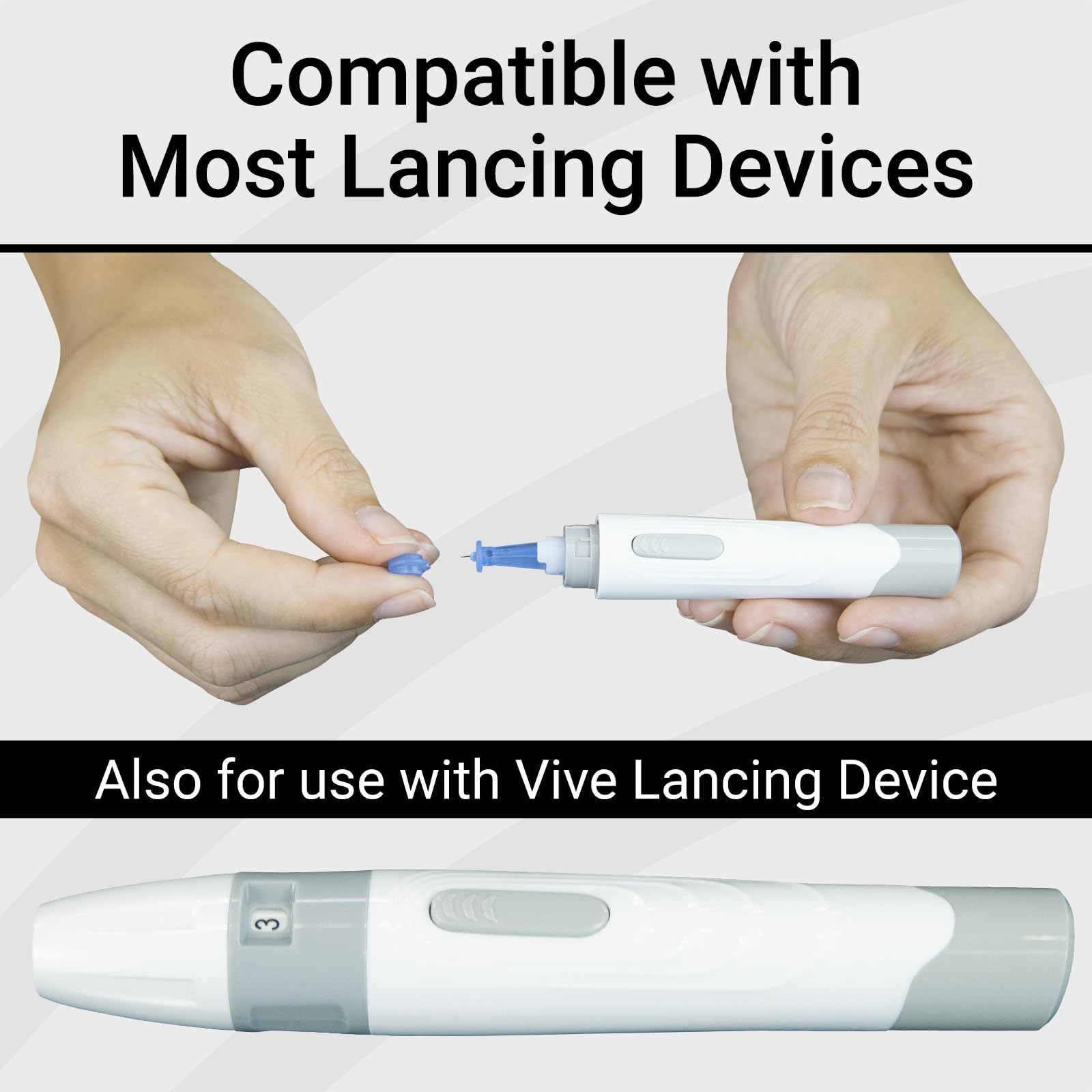 Three bags of 100 lancets totaling 300