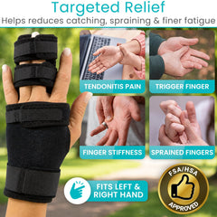 Removable aluminum splint on Vive finger splint