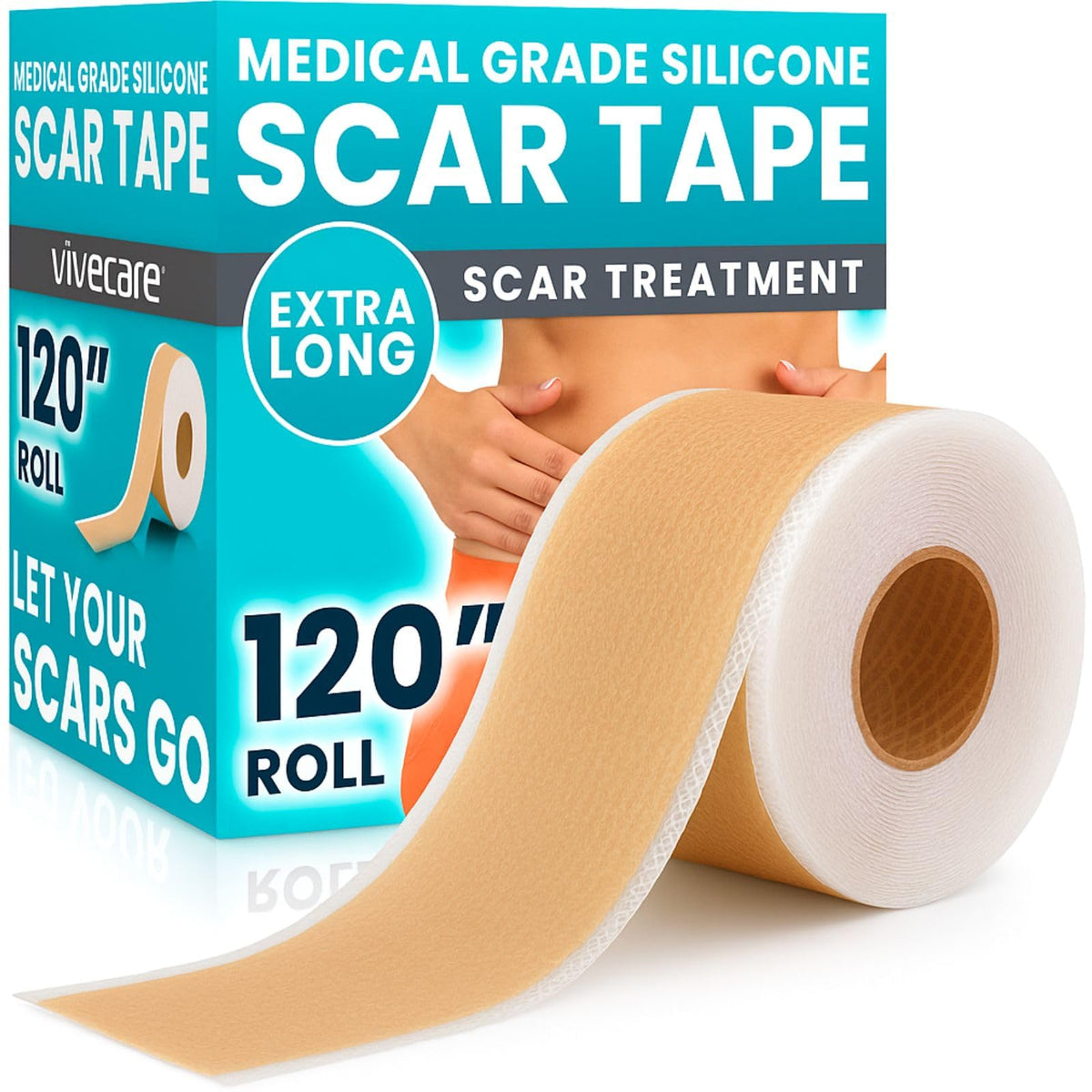 ViveCare scar tape for surgical scars packaging image