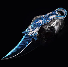 Vividstill pocket knife 3D dragon relief design