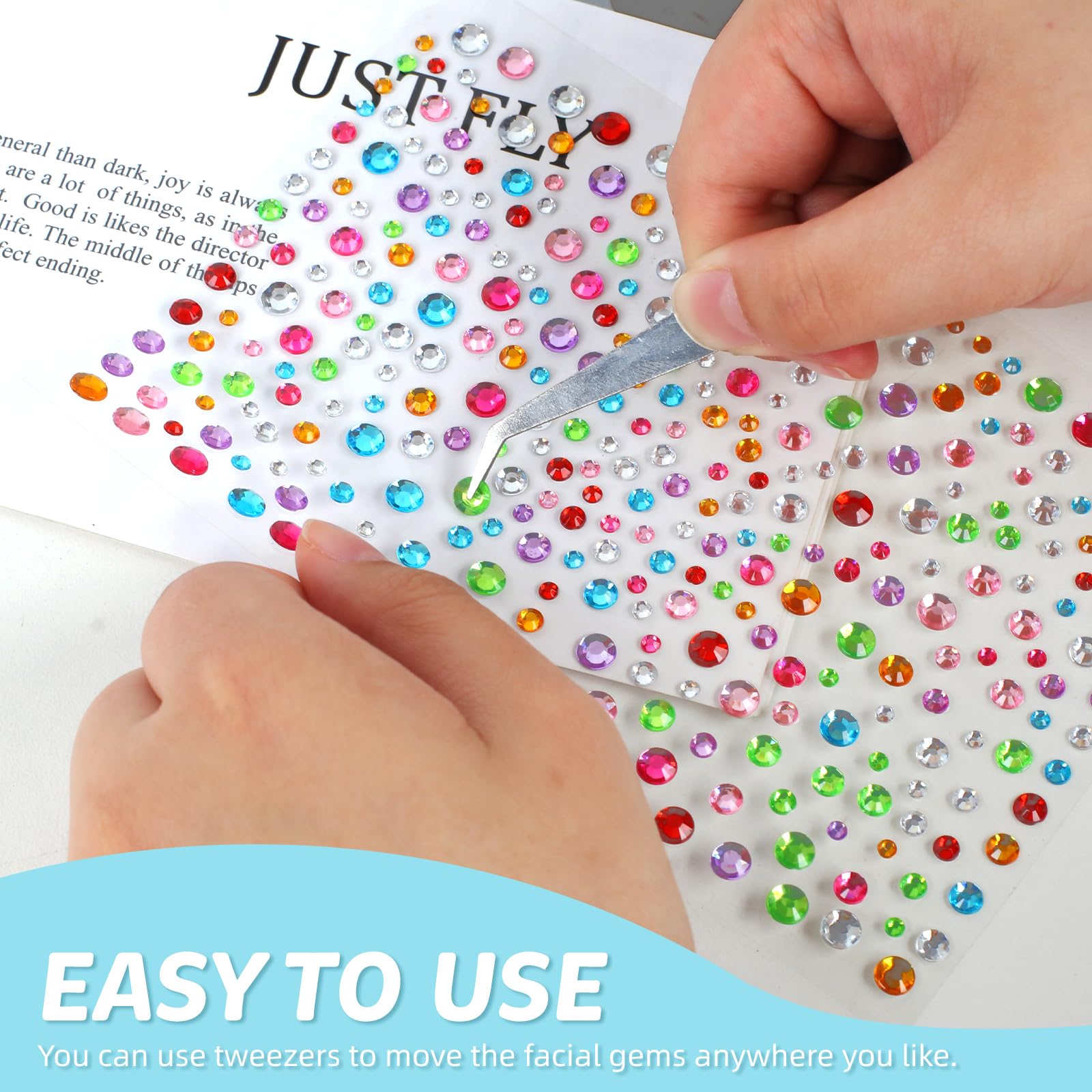 white pearl sticker and hybrid shapes set