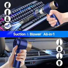 Strong 16000Pa suction for car interior and pet hair