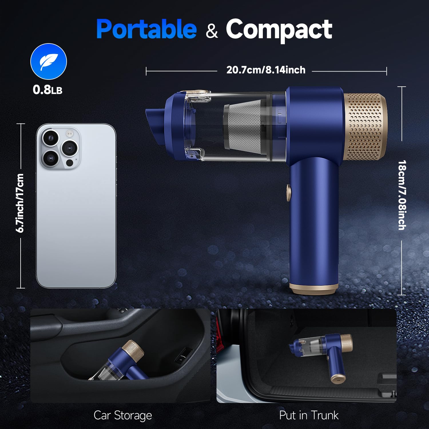 Charging options USB car charger and 5V/2A adapter