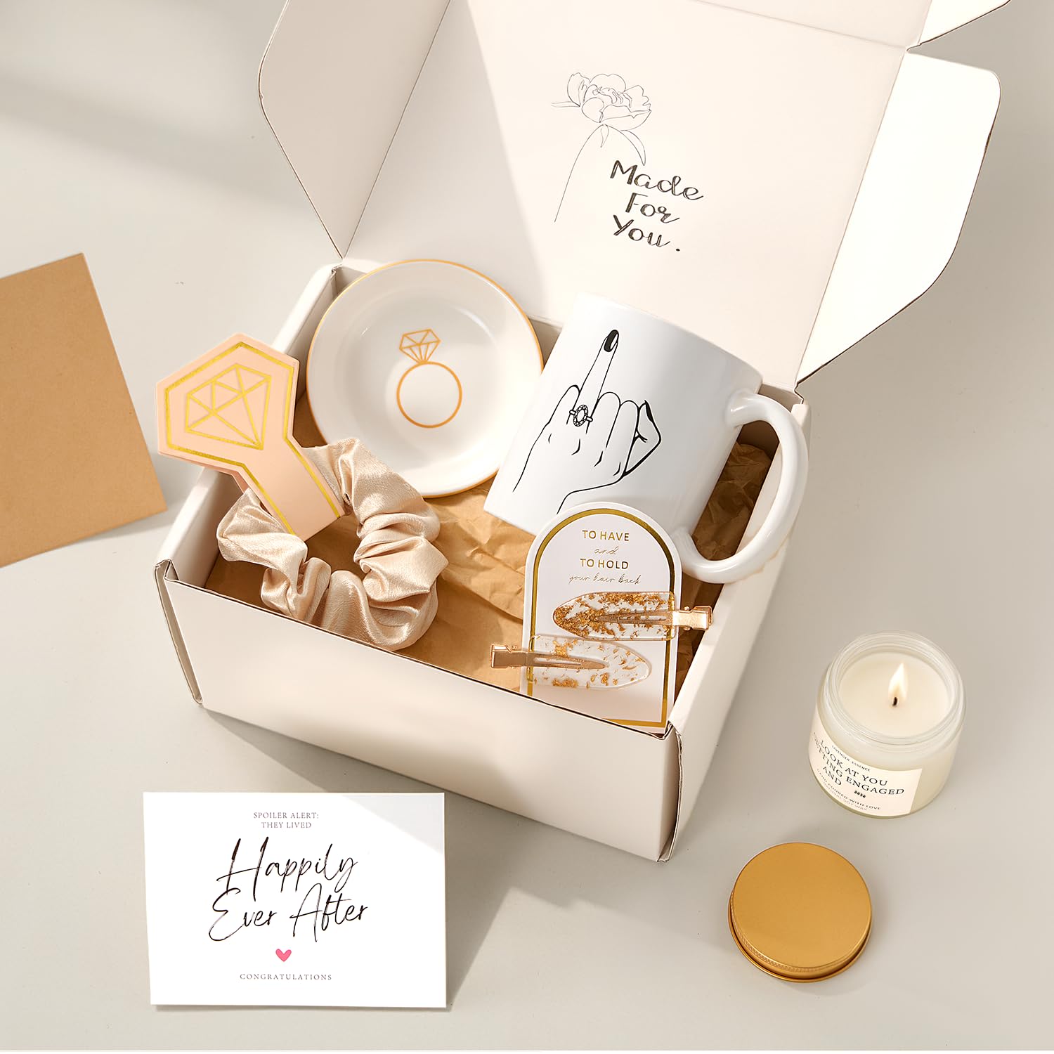 Hair ties included in VKTASIMK engagement gift set