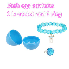 Colorful bracelet Easter eggs designed for kids 4 pack