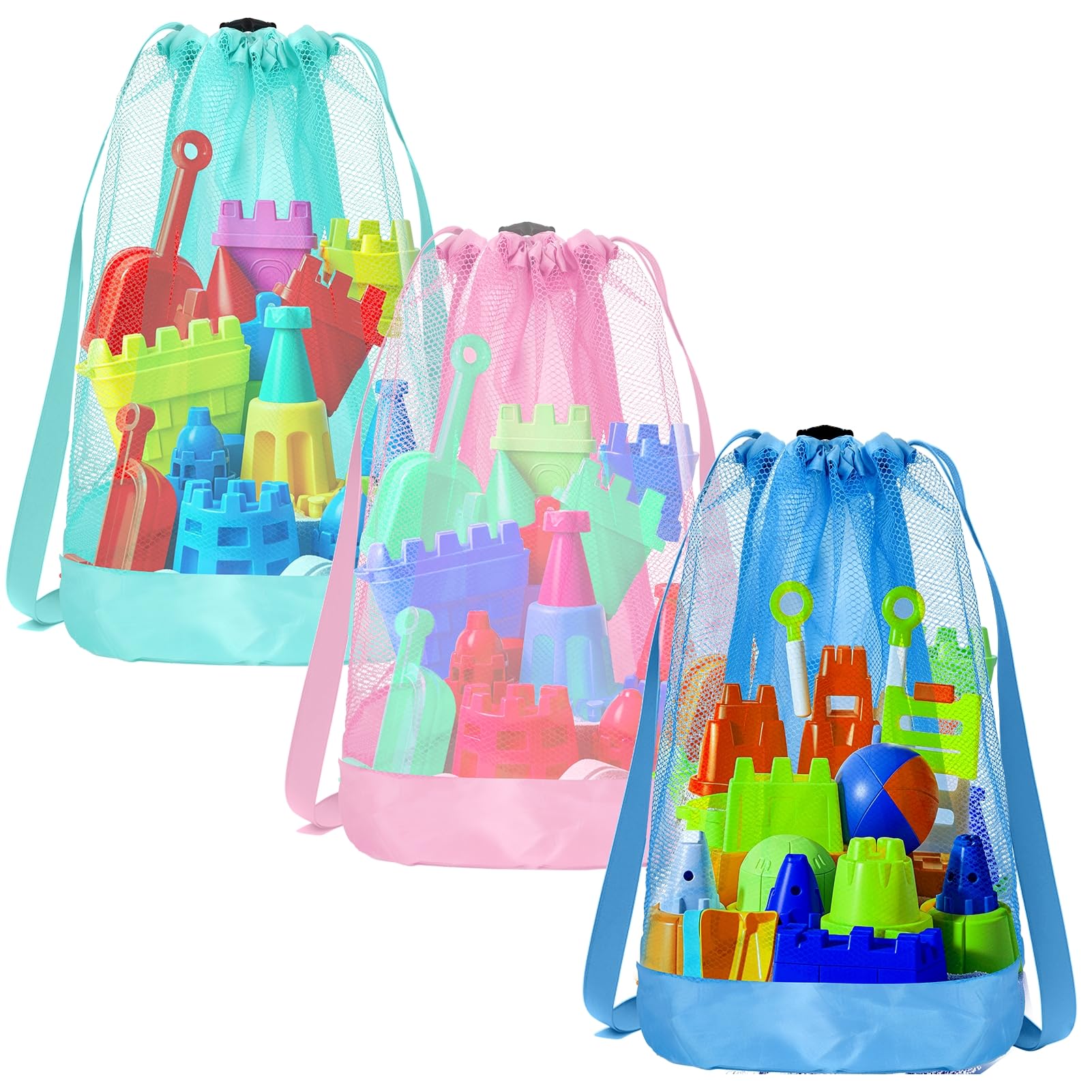 Vodolo beach toy bag mesh backpack for kids
