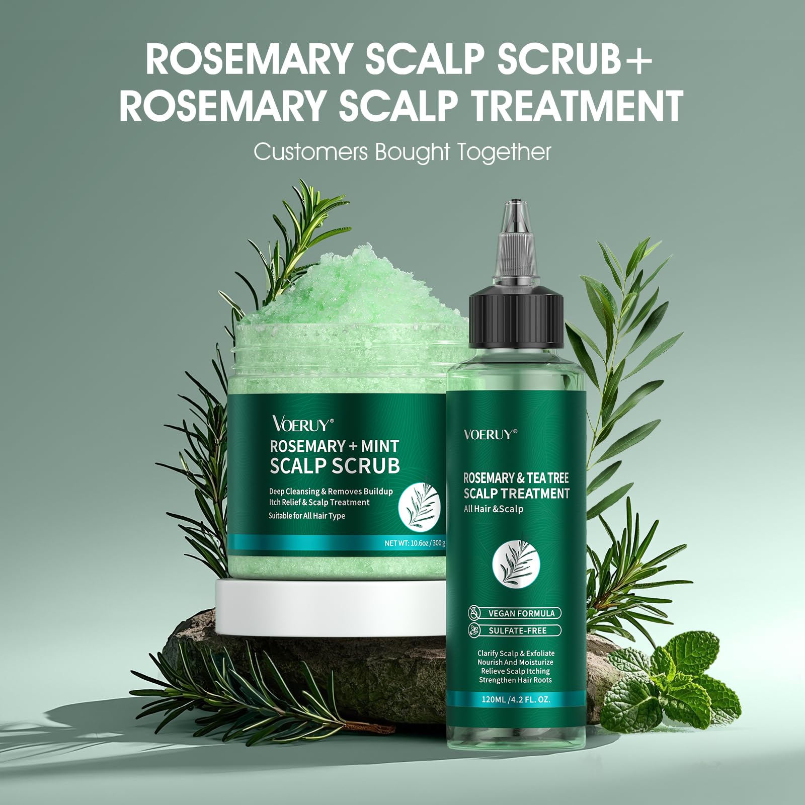 VOERUY Scalp Scrub packaging 300g size