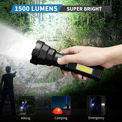 IP65 waterproof VOETIR solar flashlight rugged body