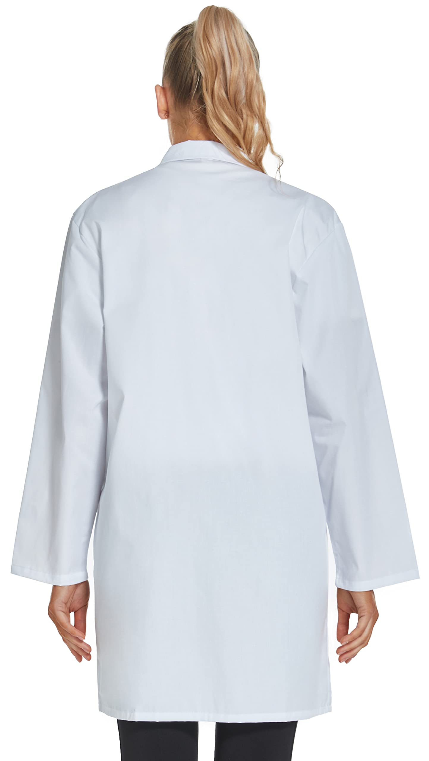VOGRYE medical lab coat front button white for professionals