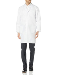 VOGRYE Mens Lab Coat black two lower patch pockets inner chest pocket