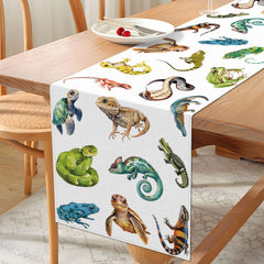 Vohado birthday party decorations table runner with jungle animal design
