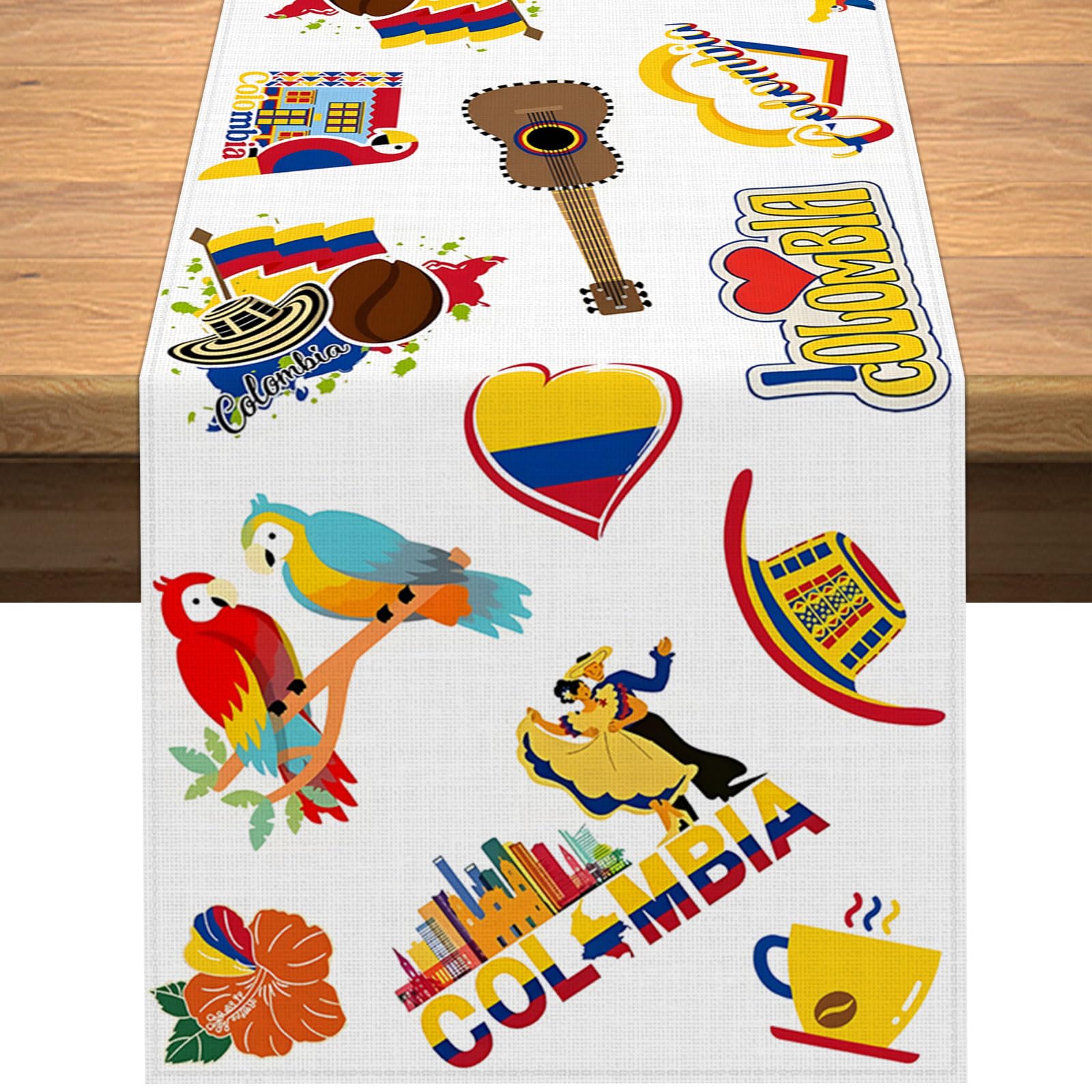Vohado Colombia table runner 13 x 72 inches for party decor