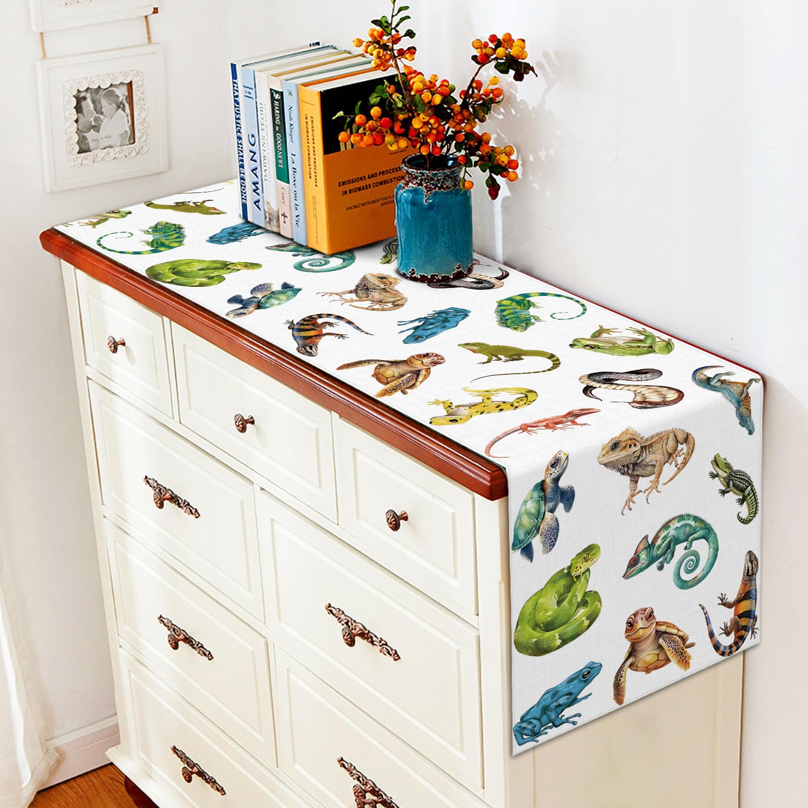 Vohado kitchen island decor table runner for reptile event