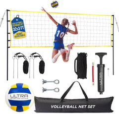 Volleyball net for backyard 32x3ft with carrying bag