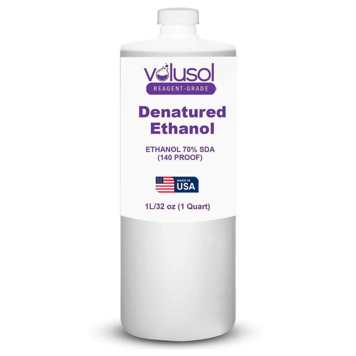 Volu-Sol reagent-grade 70% denatured ethanol bottle 1000 mL