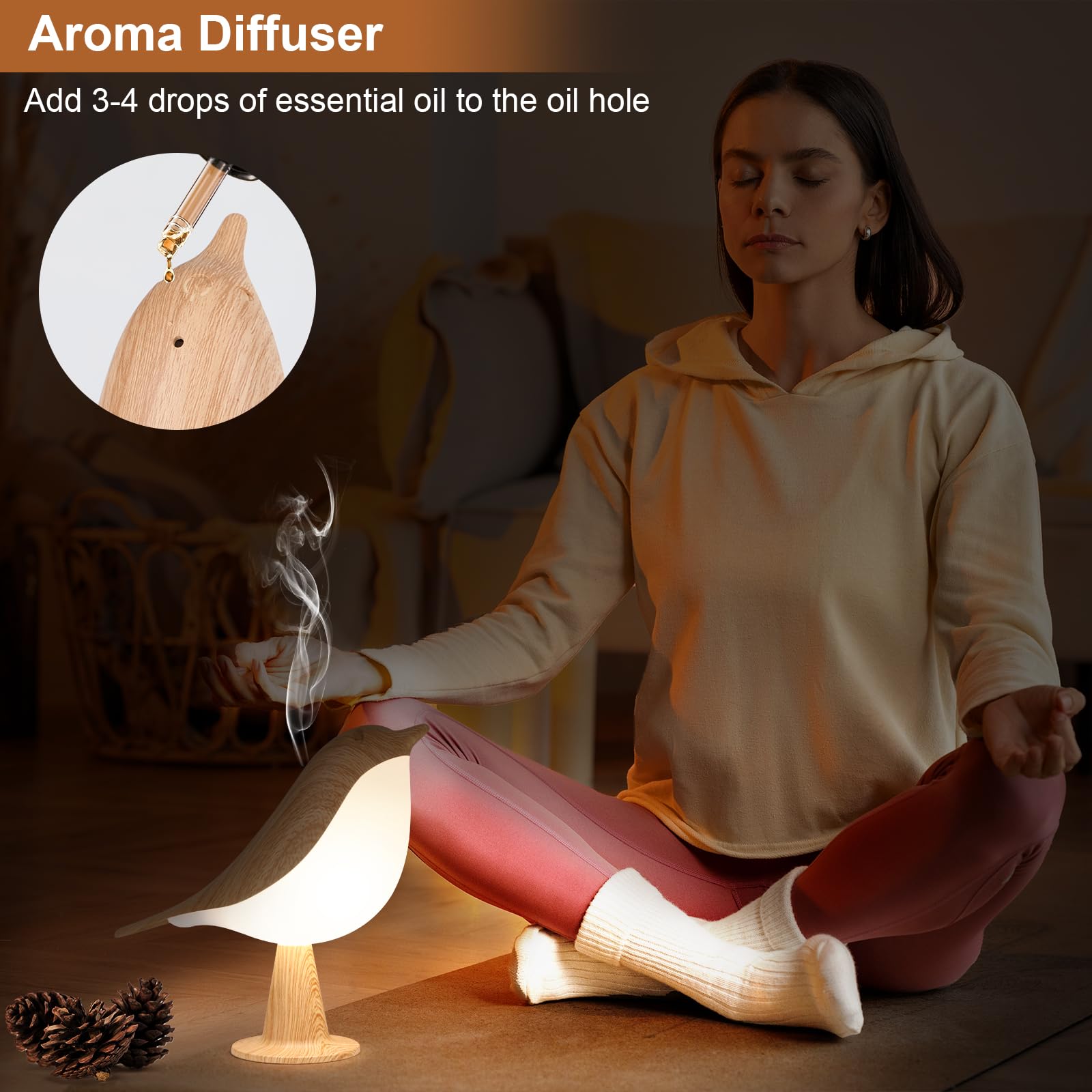 ABS plastic construction VoMii Bird Desk Lamp