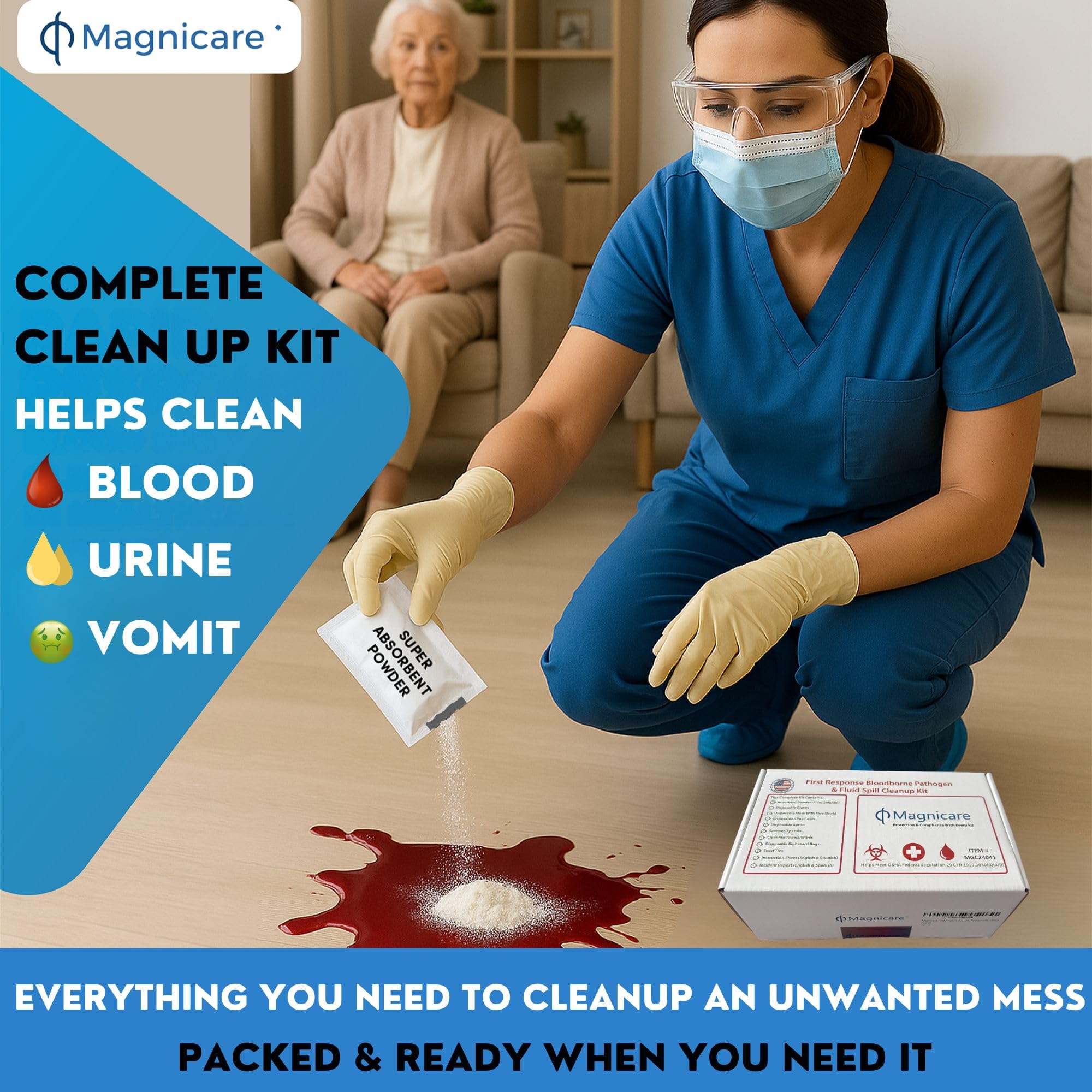 Vomit Clean Up Pack included in kit