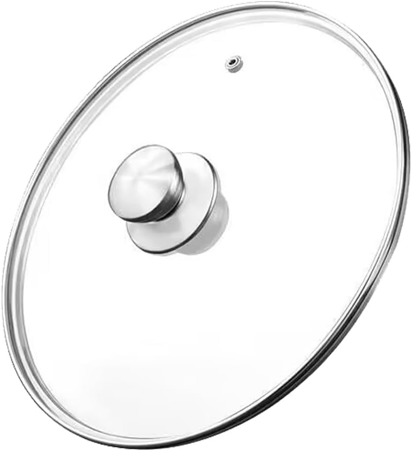 VONOTO glass lid for frying pan 11 inch with stainless steel rim