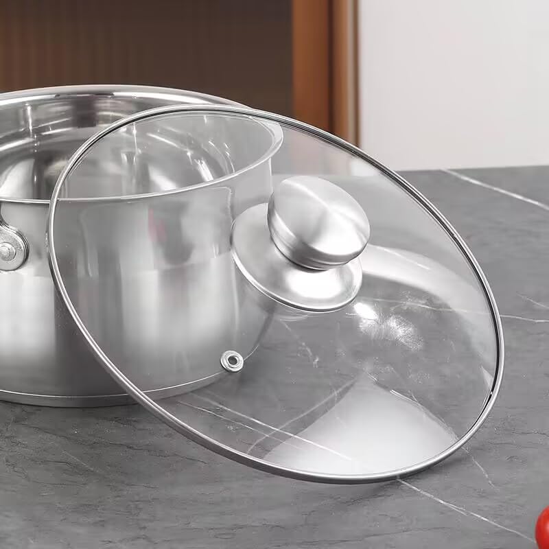 VONOTO glass lid for wok skillets 11 inch clear tempered glass