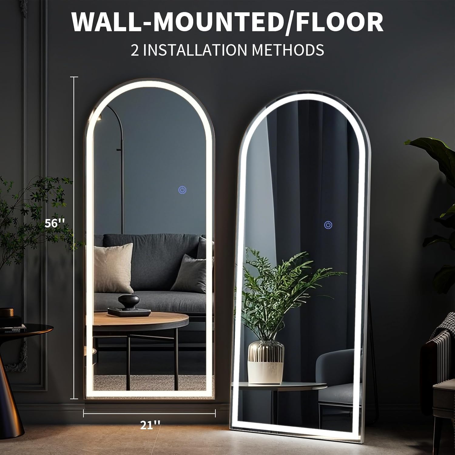 Professional packaging for VooBang LED arched mirror