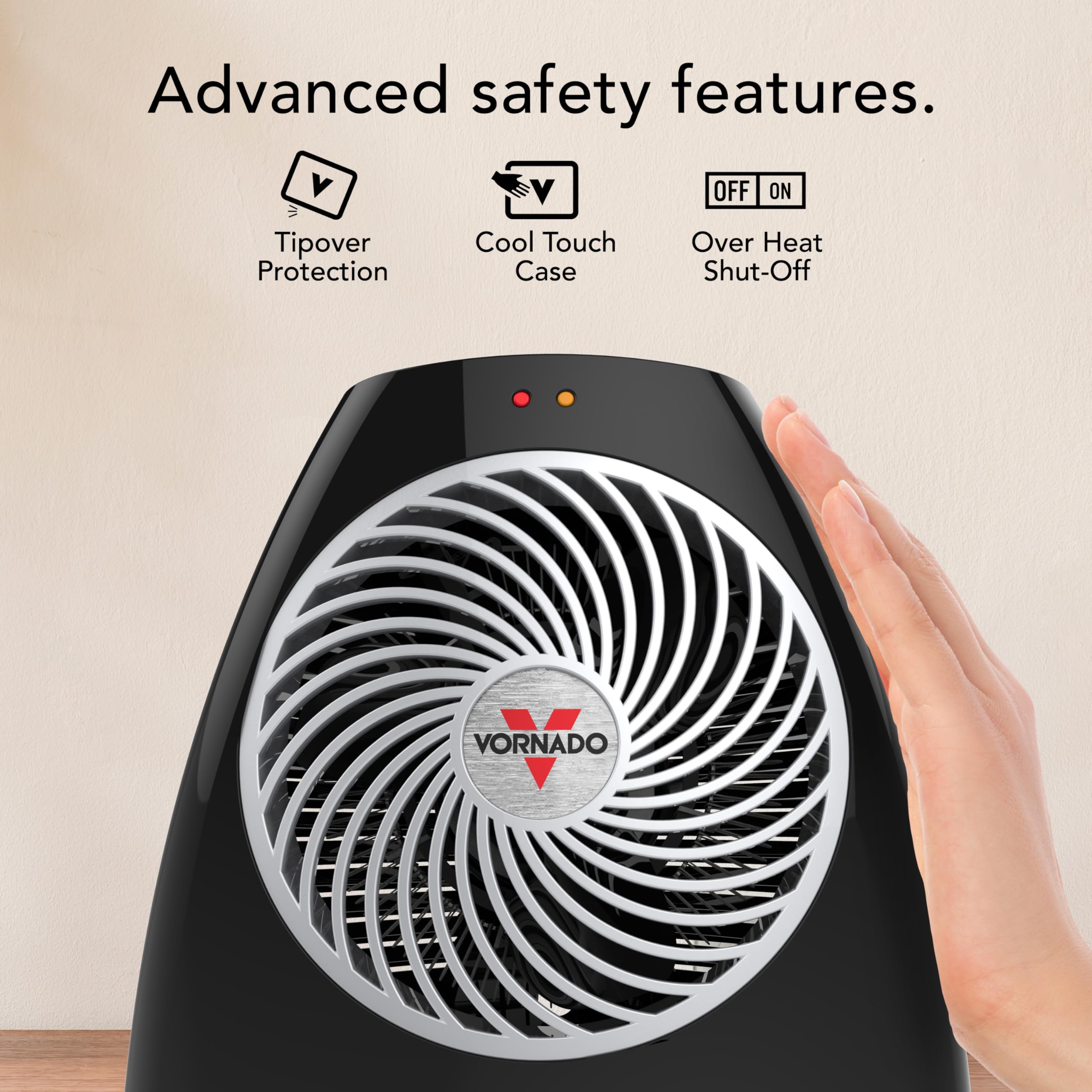 Vornado VH202 2025 cool touch exterior safety features