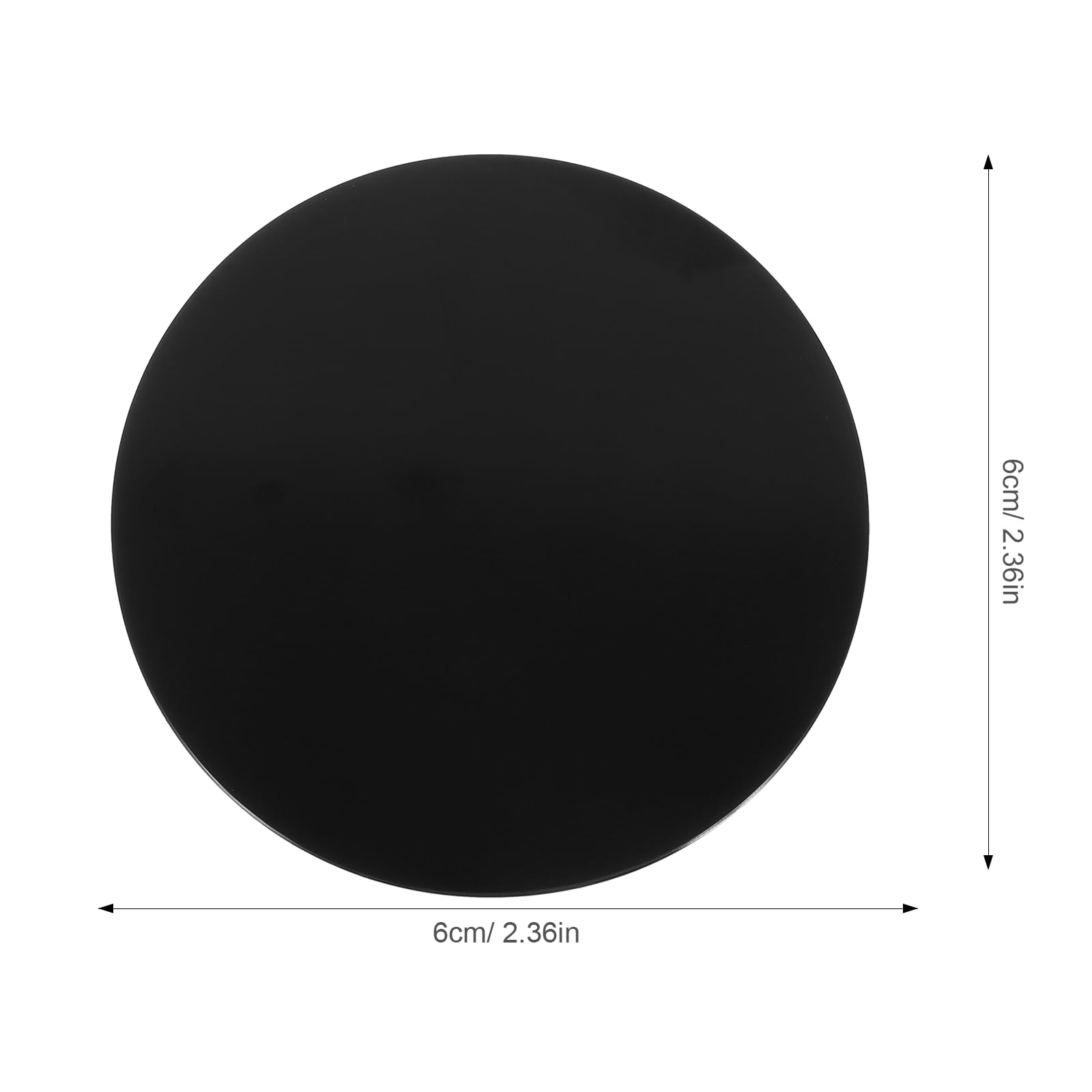Circle disc obsidian plate 6cm decorative item