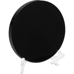 VOSAREA obsidian scrying mirror black circle disc 6cm on stand