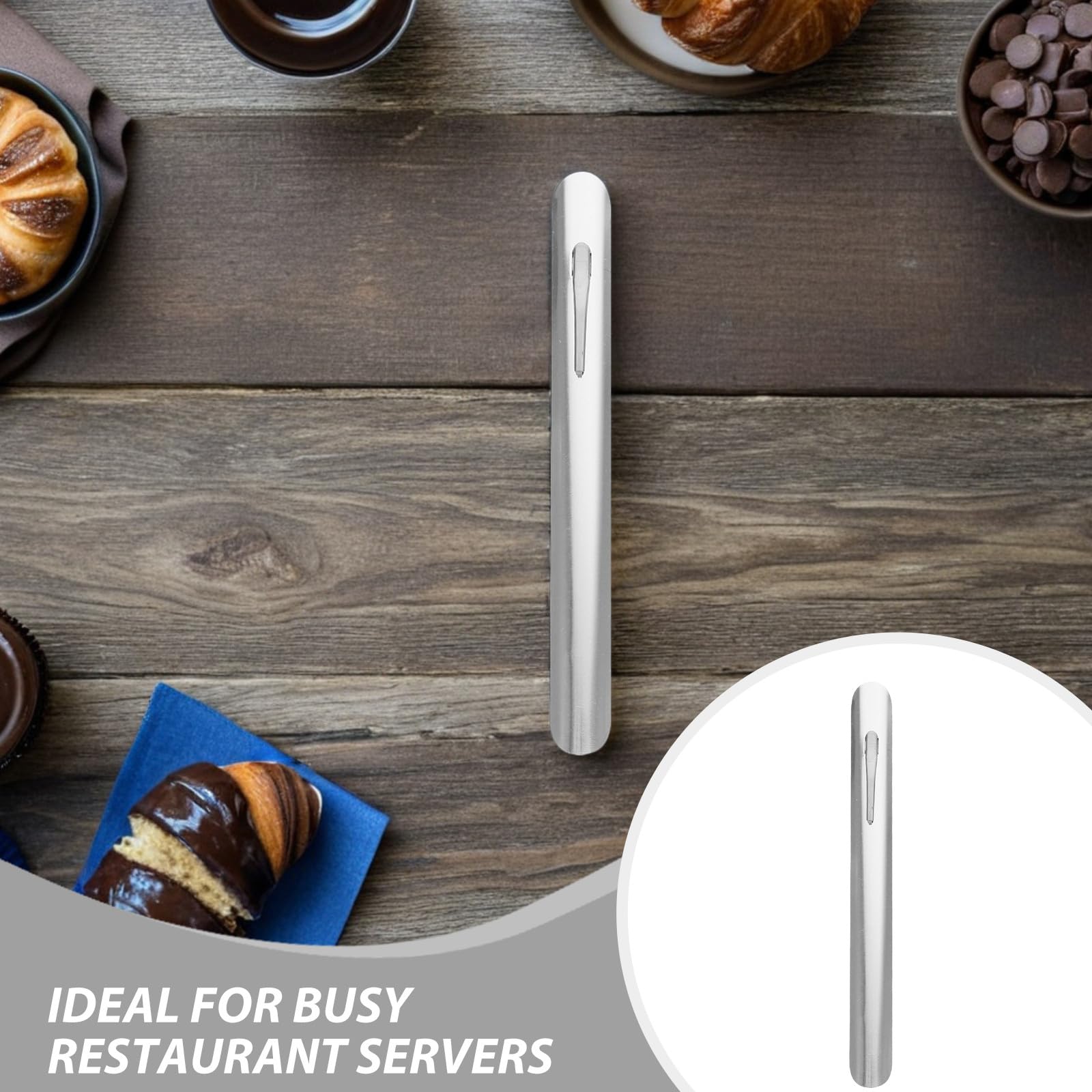 Space saving restaurant desktop cleaner