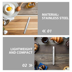 Table scraper crumb sweeper design for dining surfaces