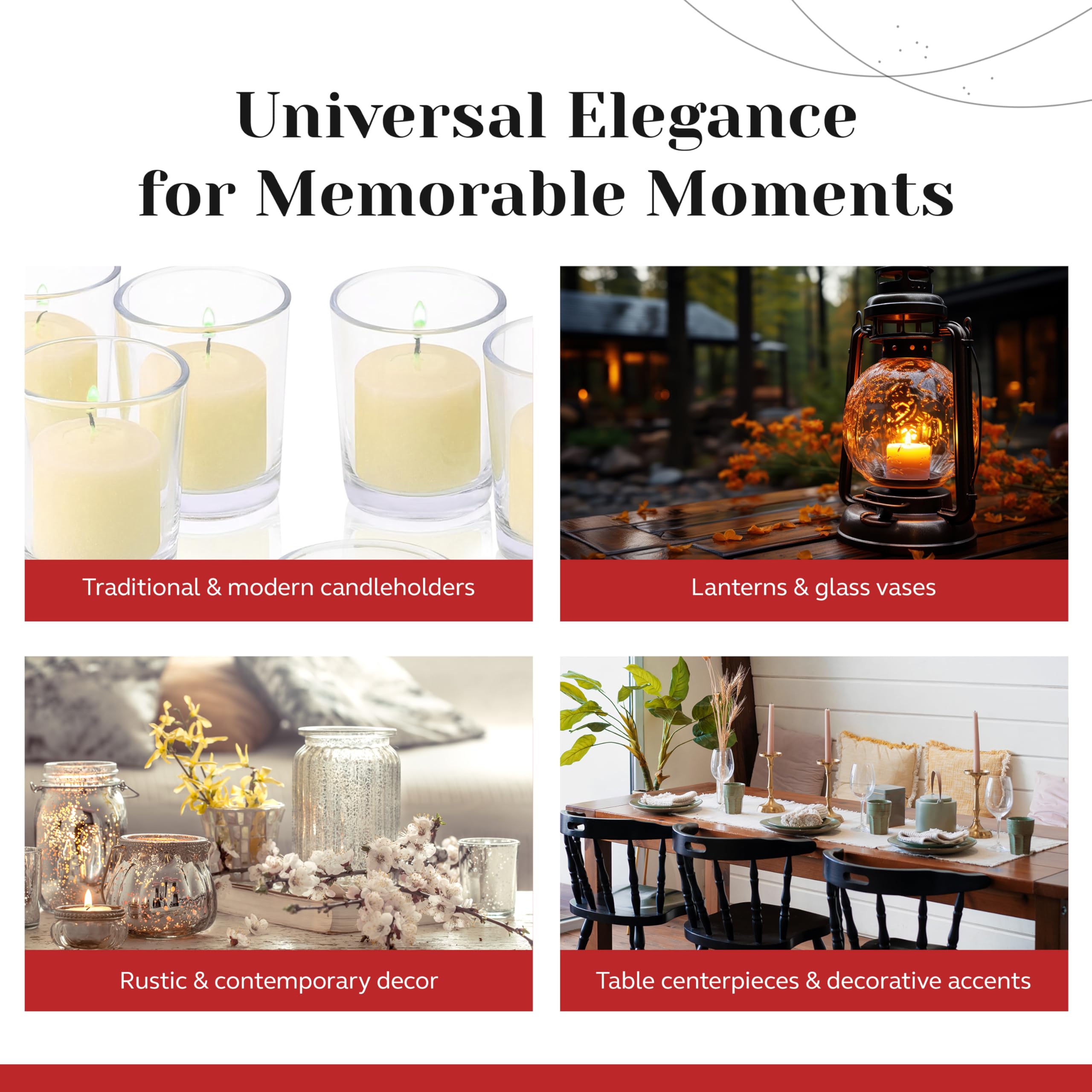 Votive candle 1-25 inch tall fits standard lanterns