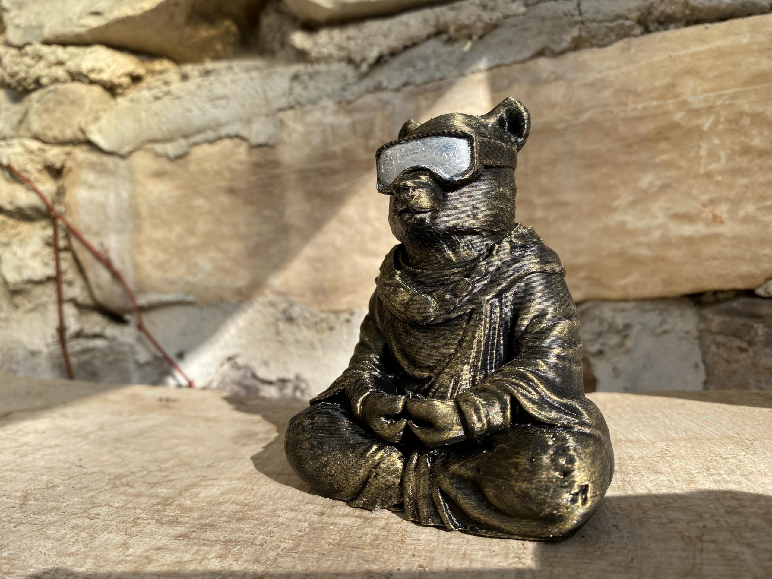 VR tech themed bear figure for stylish desk decor