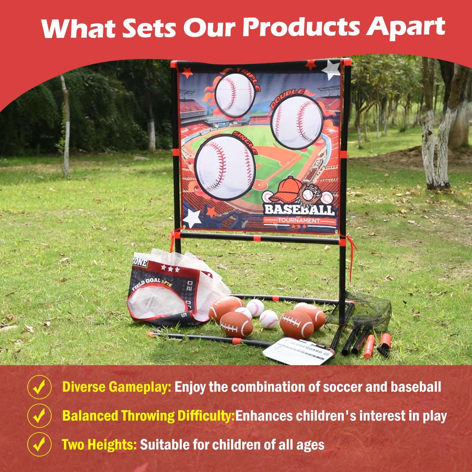 Portable durable VROGTIK backyard garden toy for outdoor use
