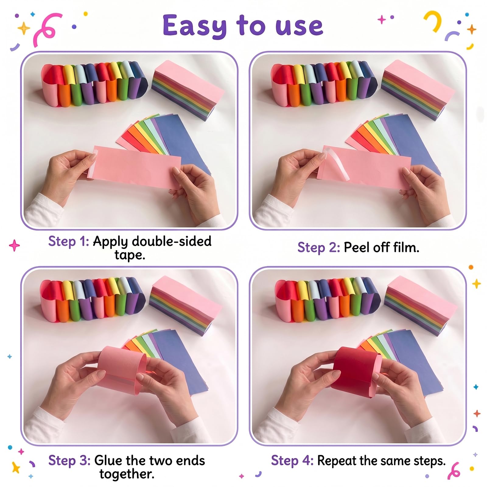 Mirror star garlands included in kit