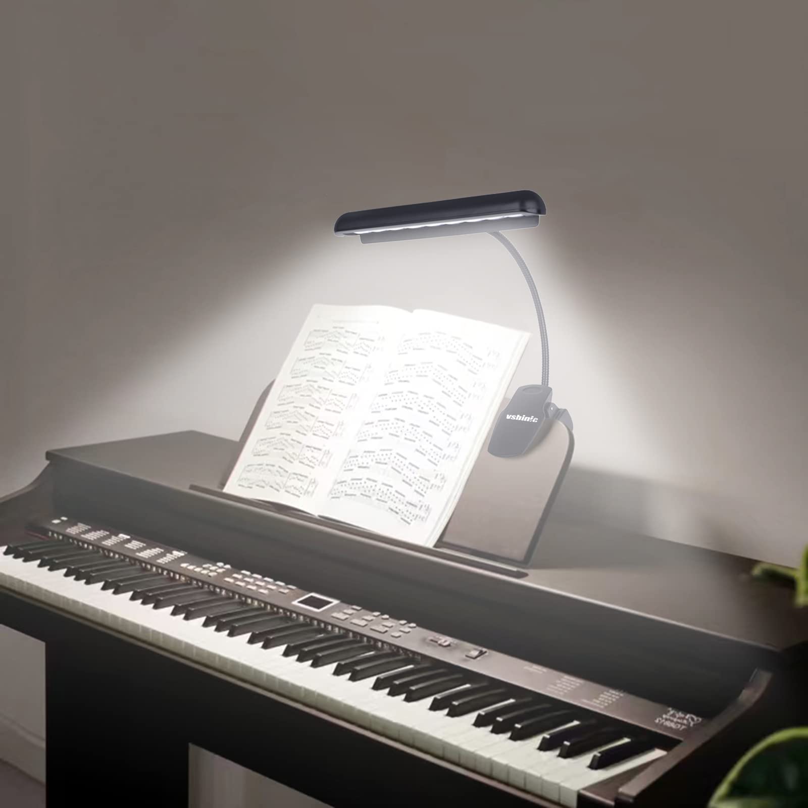 AC adapter powered music stand light