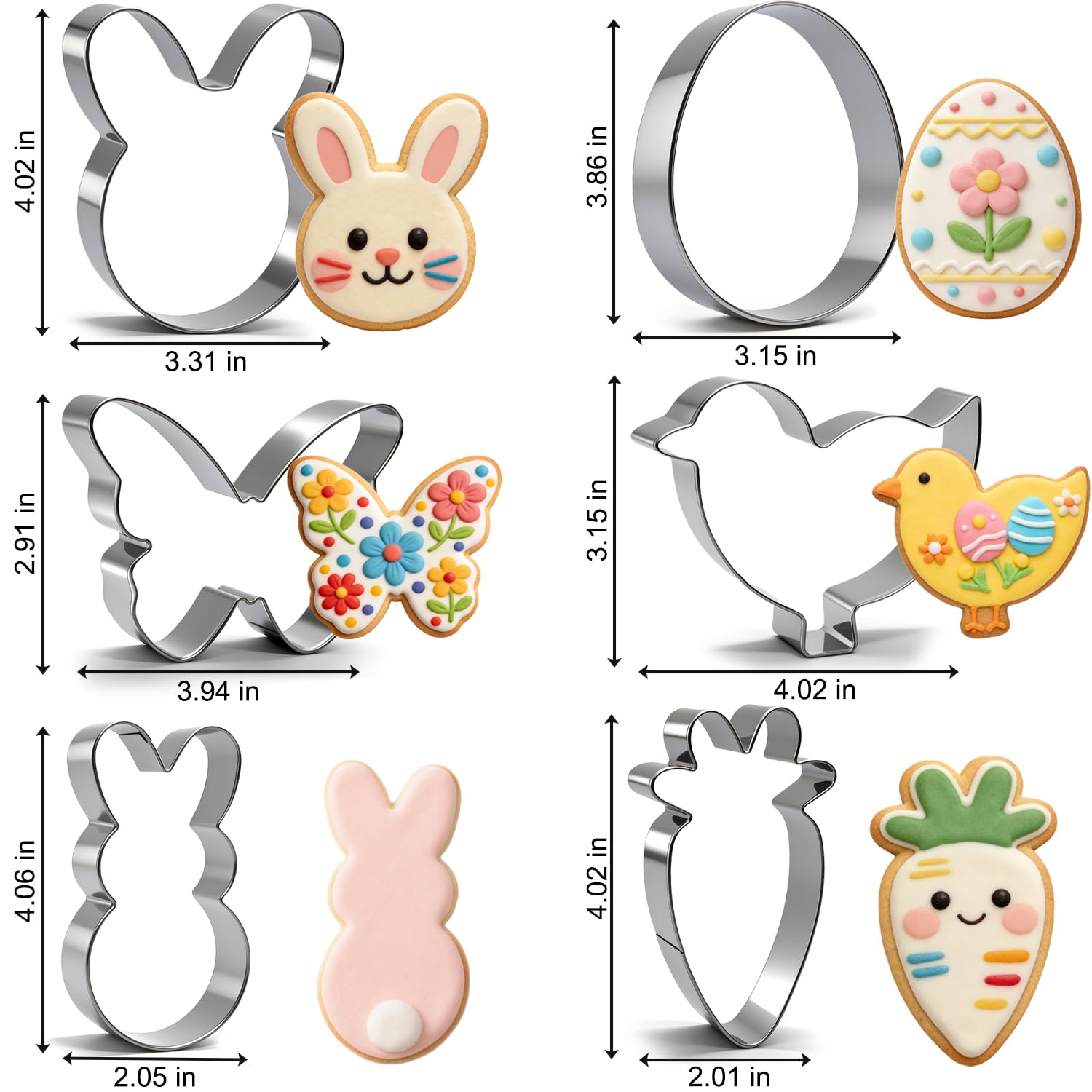 VTUGP Easter cookie cutters butterfly 4 inch shape